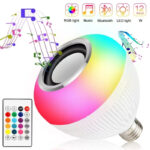 1BOX=100PCS LED Bluetooth Lamp Smart Bulb E27 12W Bluetooth Speaker Music Bulb Smart Lamp APP Control Dimmable Light Bulb RGB Decor Light - 12W