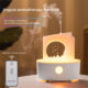 1Box=40PCS 300ML Aromatherapy Diffuser with Three-Color Ambient Lighting, Simulated Raindrops, and Wireless Remote Control - White