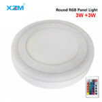 3+3W 6+3W 12+4W 18+6W double-color RGB panel round LED panel LED ceiling light LED ceiling light used in hotels, homes, shopping malls and other places - 3+3(6W)